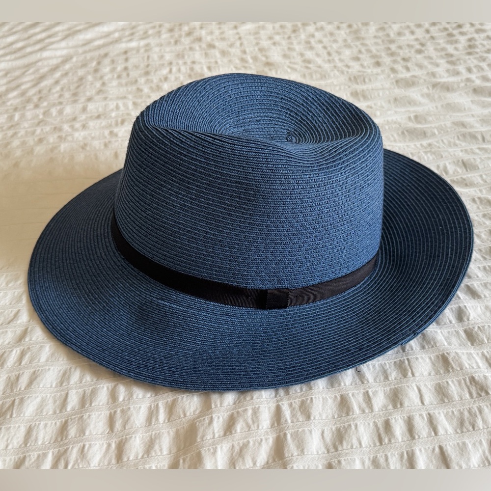 aritzia straw summer sun hat fedora NWOT